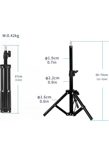 Yeni 70 cm Işık Standı Tripod 1/4 Vida Kafası Fotoğraf Stüdyosu Softbox Video Flaş Şemsiye Reflektör Aydınlatma (Yurt Dışından)