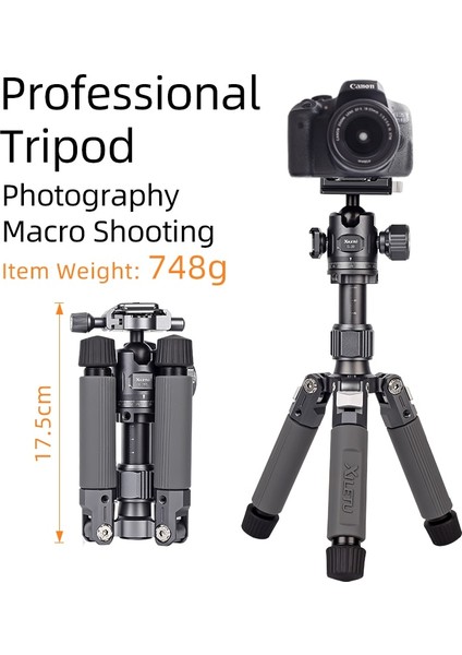 G28S Xıletu M5G Mini Taşınabilir Hafif Seyahat Tripod Masa Üstü Video Mini Tripod 360 Derece Top Kafa ile Kamera Dslr Slr Için (Yurt Dışından)