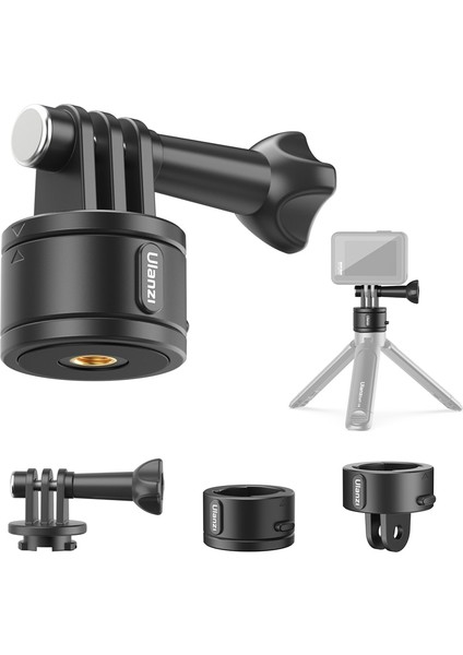 Kapak Ulanzi Go Quick Iı Eylem Kamera Manyetik Hızlı Anahtar Montaj Adaptörü Tripod Gopro 11 10 9 8 Dji INSTA360 Eken Sjcam (Yurt Dışından)