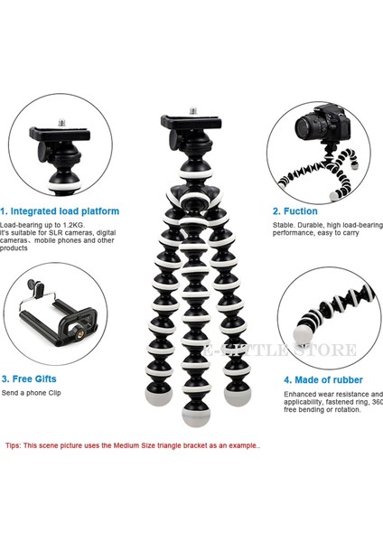 Xl Ahtapot Tripod Standı Esnek Gorillapod Cep Telefonu Kamera Masa Masası Mini Tripod Telefon Iphone Huawei Samsung Xiaomi (Yurt Dışından) fırsatları