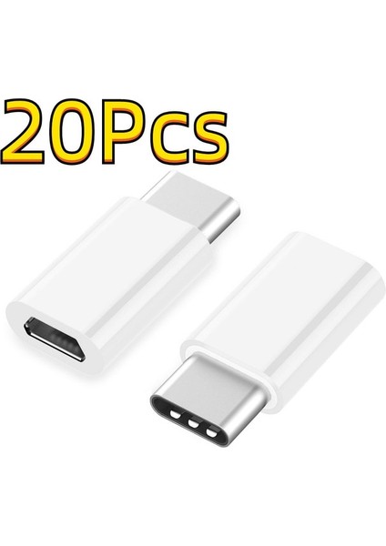 20 Adet Beyaz 50/100 Adet Adaptör Mikro USB Tip C Otg Fiş Android Mikro USB Konektörü Tip C Samsung Huawei Xiaomi Android Telefon Için (Yurt Dışından)