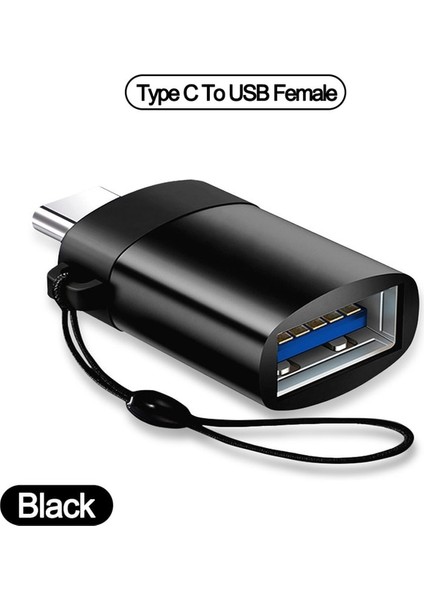 Tc - Usb-Siyah Tip C Otg - Tf Adaptörü Mikro-Sd Hafıza Kartı Okuyucu Samsung Huawei Xiaomi Macbook Için Mikro USB - Tip-C Adaptör Dönüştürücü (Yurt Dışından)