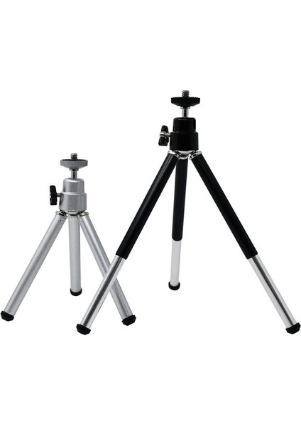 Silver-Mu Alüminyum Alaşımlı Masa Tripod Selfie Standı Telefon Akıllı Telefon Için iPhone 13 Pro Max Samsung Xiaomi Için Telefon Tutucu Klip Standı (Yurt Dışından)