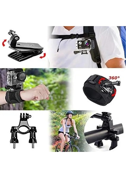 Hiçbir Hediye Kutusu Eylem Kamera Seti Kiti Aksesuarları Gopro Hero 10 9 8 7 6 5 4 Oturum Kamera Kiti Aksesuarları Sjcam Djı Için (Yurt Dışından) fırsatları