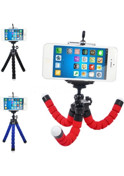 Kırmızı Fghgf Tripod Klip Cep Telefonu Standı Tutucu Standı Esnek Ahtapot Sünger Tripod Braketi Standı Tutucu Mini Esnek Kamera (Yurt Dışından) fiyatları