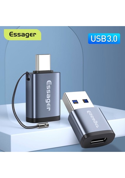 Mikro Tip C Essager USB 3.0 Tip C Otg Adaptör Mikro USB Microusb Tip-C Usb-C Dönüştürücü Macbook Için Usbc Konektörü Xiaomi Mi Samsung S20 (Yurt Dışından)