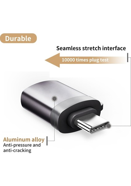 1 Adet Mini Adaptör Fonken USB 3.0 Tip C Otg Adaptör Tip-C Macbook Için USB Dönüştürücü USB C Şarj Cihazı Fare Klavye Flash Disk Taşınabilir Otg Fiş (Yurt Dışından)