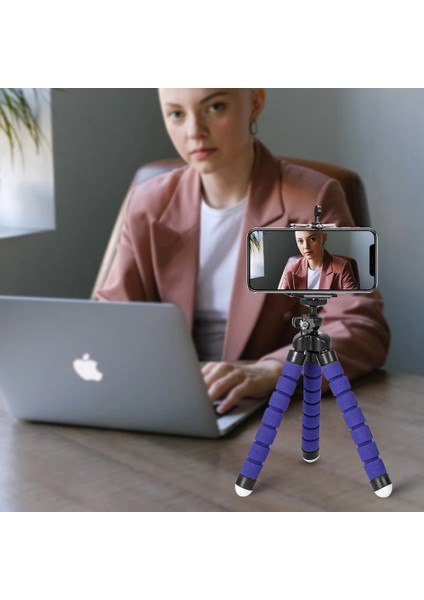 Siyah Selens Moda Tripod Telefon Esnek Sünger Ahtapot Mini Tripod IPhone Mini Kamera Tripod Telefon Tutucu Klip Standı 삼각대 (Yurt Dışından) fırsatları