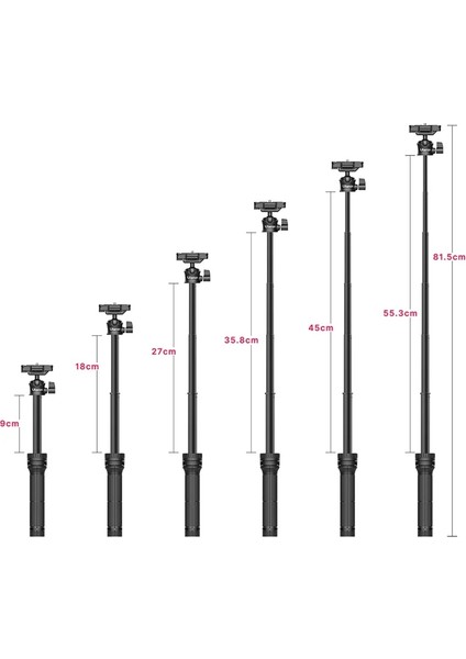 Mt-34 Ulanzi Mt-34 Telefon Kamerası Için Uzatılabilir Tripod Gopro 3'ü 1 Arada Tasarım Tripod Selfie Çubuğu Telefon Tutucu ile 360° Ballhead Montajı (Yurt Dışından)