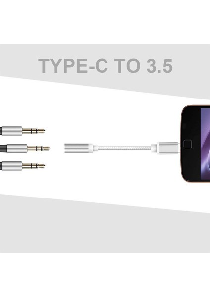 Altın Tip-C - 3,5mm Kulaklık Kablosu Adaptörü Tip-C Erkek - 3,5mm Kadın Ses Kablosu Adaptörü Samsung Xiaomi 12S URLTRA/12S Pro (Yurt Dışından) fırsatları