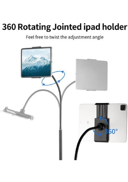 Siyah Moda Tablet Tutacağı Tripod Zemin Standı Ayarlanabilir Fotoğraf Tutucu 4-11 "telefon iPad Fotoğraf Stüdyosu Fotoğraf Aksesuarları (Yurt Dışından) fırsatları