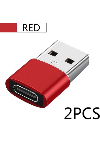 2 Adet Kırmızı 2 Adet USB Tip C Otg Adaptör USB Usb-C Erkek Mikro USB Tip-C Dişi Dönüştürücü Macbook Samsung S20 Usbc Otg Konektörü (Yurt Dışından)