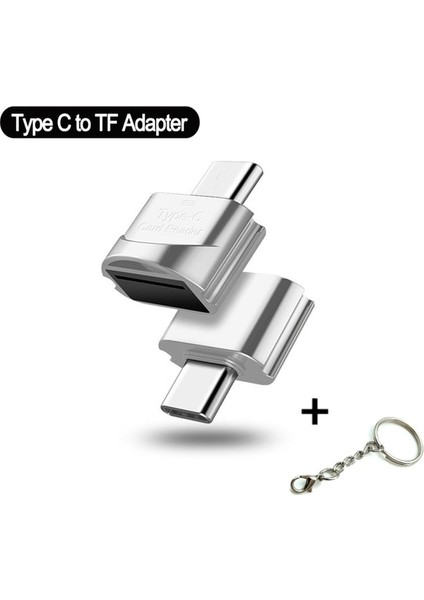 002 Tip C - Mikro-Sd Tf Adaptörü Otg USB Adaptörleri Akıllı Hafıza Kartı Okuyucu Mikro USB - Tip C Mikro-Sd Adaptörü Xiaomi Macbook Için (Yurt Dışından)