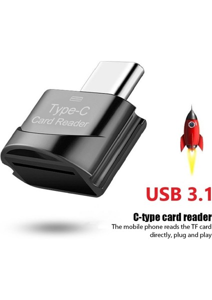 002 Tip C - Mikro-Sd Tf Adaptörü Otg USB Adaptörleri Akıllı Hafıza Kartı Okuyucu Mikro USB - Tip C Mikro-Sd Adaptörü Xiaomi Macbook Için (Yurt Dışından)