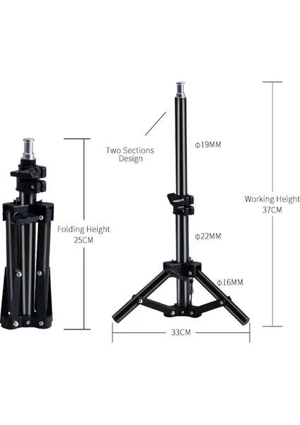 Paket A 37/68/100/150/190 cm Seviye Vida Kafası Fotoğraf Selfie Taşınabilir Işık Tripod Mini Fotoğraf Stüdyosu Için Trepied Akıllı Telefon Standı (Yurt Dışından)