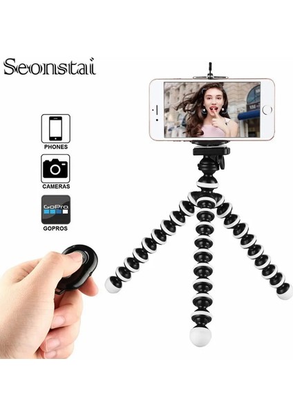 Rastgele Renk Ahtapot Esnek Tripod Standı Gorillapod Telefon Telefon Cep Telefonu Akıllı Telefon Dslr Kamera Masa Masası Mini Tripod Klip ile (Yurt Dışından) fiyatları