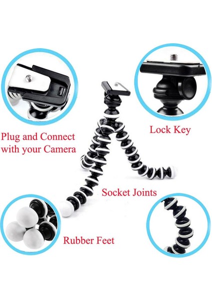 Rastgele Renk Ahtapot Esnek Tripod Standı Gorillapod Telefon Telefon Cep Telefonu Akıllı Telefon Dslr Kamera Masa Masası Mini Tripod Klip ile (Yurt Dışından) modelleri