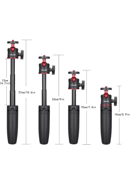 Siyah Ulanzi Mt-08 Dslr Slr iPhone 11 Pro Için Evrensel Tripod Soğuk Ayakkabı Kameralı Telefon Montaj Tutucu Akıllı Telefon Vlog Mobil Tripod (Yurt Dışından)