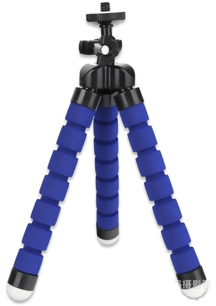 Mavi Standı Esnek Sünger Ahtapot Mini Tripod iPhone Mini Kamera Için Huawei Xiaomi Samsung Gopro El Feneri Telefon Tripodu Tutucu (Yurt Dışından)