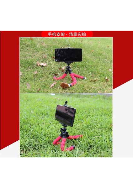 Mavi Standı Esnek Sünger Ahtapot Mini Tripod iPhone Mini Kamera Için Huawei Xiaomi Samsung Gopro El Feneri Telefon Tripodu Tutucu (Yurt Dışından) fırsatları