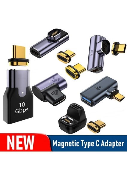 AD083 100W Manyetik USB 4.0 Tip-C Otg Adaptörü 40GBPS Metal Thunderbolt Hızlı Şarj Usb-C 8k Video Dönüştürücü Macbook Telefon Ipad Için (Yurt Dışından)
