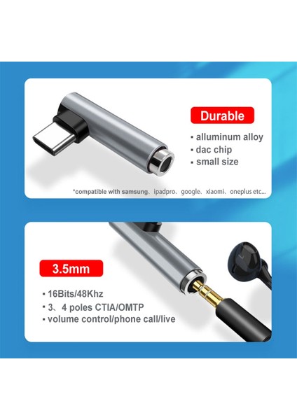 Siyah Dac Tip C 3.5mm Kulaklık Adaptörü Usb-C 3.5 mm Jack Aux Kulaklık Konektörü Ipad Pro/hava 5 Mini 6 Piksel Xiaomi Samsung Oneplus (Yurt Dışından) fırsatları