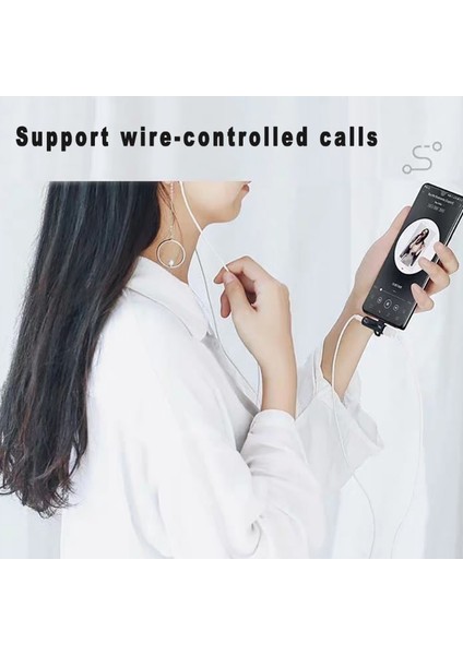 Gümüş 2 In 1 Tip C - 3.5mm Jack Kulaklık Ses Adaptörü Pro Xiaomi Huawei Için Usbc - 3.5mm Kulaklık Şarj Dönüştürücü (Yurt Dışından)