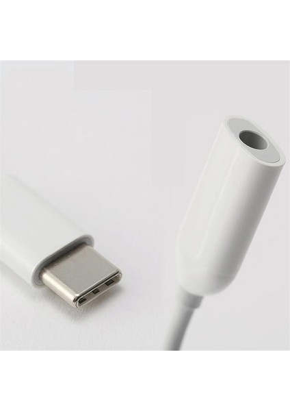 Beyaz Xiaomi Tip-C Erkek 3.5mm Kadın Ses Adaptörü Tip C 3.5 Kulaklık Dönüştürücü Kablosu Için Xiaomi Mi 9 10 Pro 8 6 Mix 2 Not 3 (Yurt Dışından)