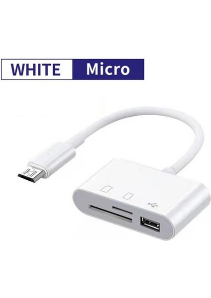02 Çok Bağlantı Noktalı Adaptör USB Tip-C'den Tf Cf Sd Hafıza Kartı Okuyucuya Otg Flash Sürücü Kart Okuyucu Adaptörü IPad Pro Huawei Macbook Için (Yurt Dışından)