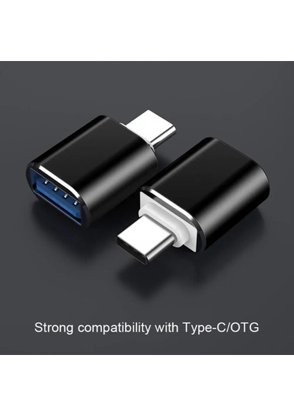 Siyah Tip-C Otg Adaptör USB C Erkek Usb3.0 Kadın Otg Adaptör Dönüştürücü Huaweı Xiaomi Honor Poco ile Uyumlu (Yurt Dışından)