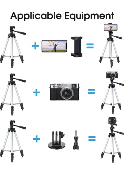 125CM Tutuculu Hafif Telefon Tripod'u 125CM Bluetooth Uzaktan Kumandalı/telefon Tutuculu, Cep Telefonu Için Tripod Standı Akıllı Telefon Gopro Kamera (Yurt Dışından)