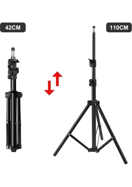 110 cm Tripod Alüminyum Standı Taşınabilir Tripod With1/4 Vidalı Selfie Tripod Kamera Telefonu Fotoğrafçılığı Işık Halkası Lamba Go Pro (Yurt Dışından)