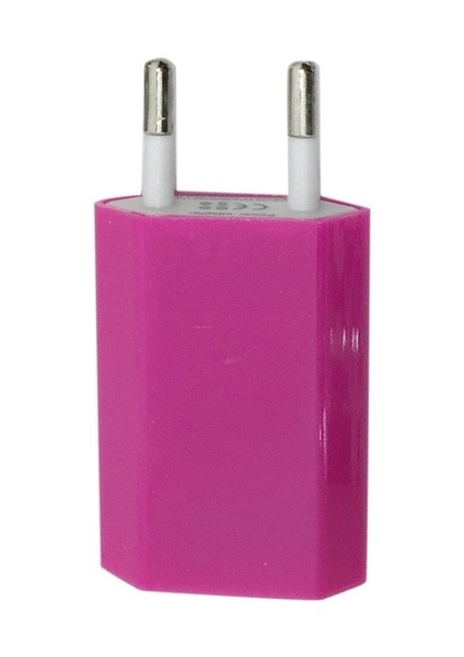 Gül Kırmızı 5 V/1A Taşınabilir USB Şarj Kafası Ab Tak Elektrik Soketi Fişler Seyahat Adaptörü Foriphone x 8 7 6 Foripad Hızlı Şarj (Yurt Dışından)
