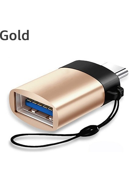Altın Uslıon USB C Tipi Otg Adaptör Tipi C Erkek Macbook Huawei Samsung Için Usb-A Dişi Adaptör Kablosu Dönüştürücüler Usb-C Konektörü (Yurt Dışından)