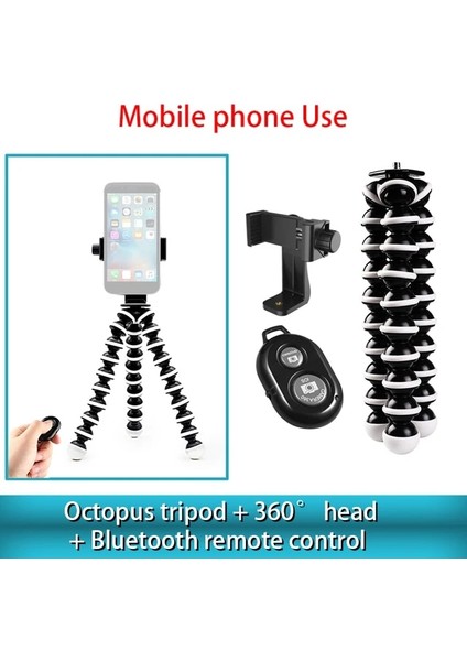 3in1 Telefon Kullanımı Ahtapot Esnek Büyük L Tripod Standı Gorillapod Telefon Telefon Cep Telefonu Akıllı Telefon Dslr ve Kamera Masa Masası Mini Tripod (Yurt Dışından)