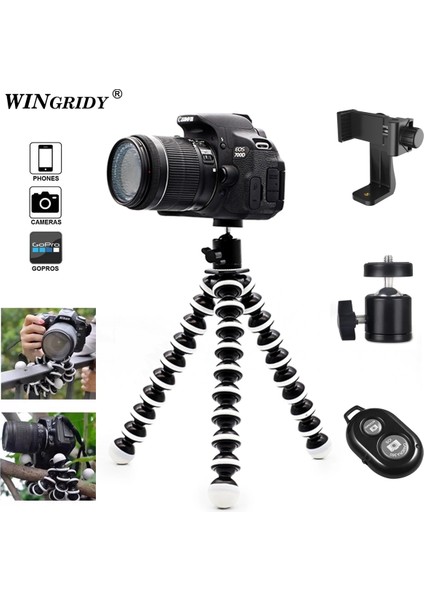 3in1 Telefon Kullanımı Ahtapot Esnek Büyük L Tripod Standı Gorillapod Telefon Telefon Cep Telefonu Akıllı Telefon Dslr ve Kamera Masa Masası Mini Tripod (Yurt Dışından) fiyatları
