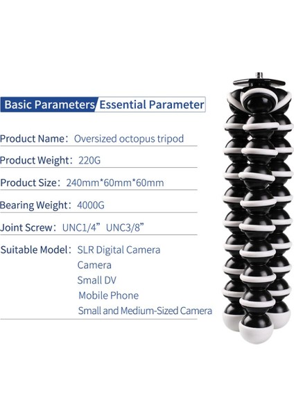 3in1 Telefon Kullanımı Ahtapot Esnek Büyük L Tripod Standı Gorillapod Telefon Telefon Cep Telefonu Akıllı Telefon Dslr ve Kamera Masa Masası Mini Tripod (Yurt Dışından) indirimleri