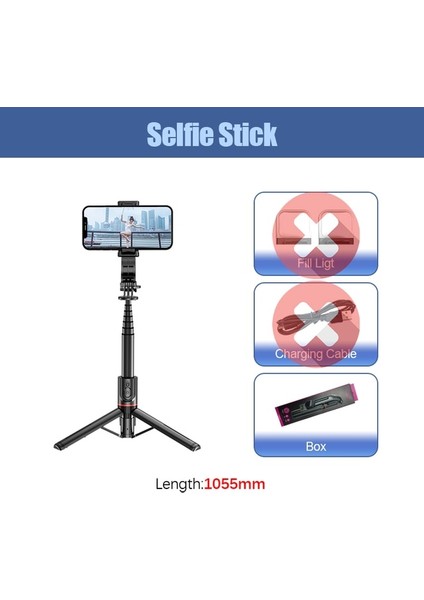 L12 Paketi ile Roreta Yeni Alüminyum Alaşım Kablosuz Bluetooth Selfie Tripod Uzatılabilir Monopod Uzaktan Kumanda Selfie Sopa Telefon Selfie Için Sıcak (Yurt Dışından)