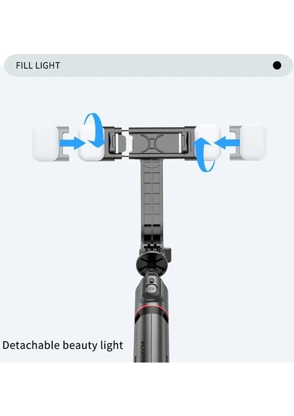 L12 Paketi ile Roreta Yeni Alüminyum Alaşım Kablosuz Bluetooth Selfie Tripod Uzatılabilir Monopod Uzaktan Kumanda Selfie Sopa Telefon Selfie Için Sıcak (Yurt Dışından)