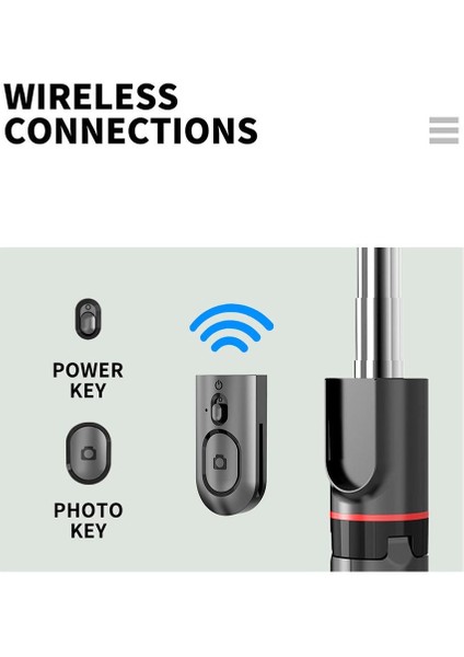 Çift Işıklar L13 Cep Telefonu Selfie Çubuk Braketi El Bluetooth Uyumlu Deklanşör Fotoğraf Tripod Entegre Braket (Yurt Dışından) modelleri