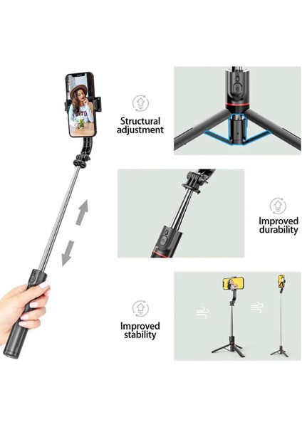 Çift Işıklar L13 Cep Telefonu Selfie Çubuk Braketi El Bluetooth Uyumlu Deklanşör Fotoğraf Tripod Entegre Braket (Yurt Dışından) fırsatları