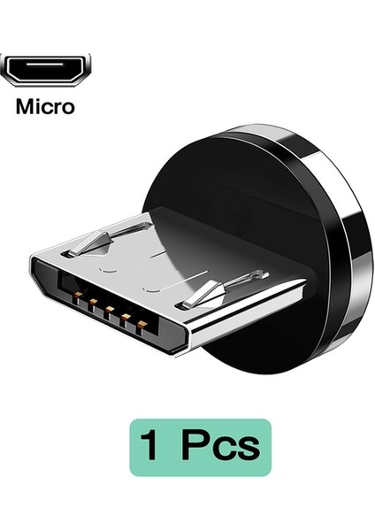 Mikro Fiş Heemax 3 Adet Manyetik Fiş Manyetik Şarj Kablosu Adaptörü Mikro USB Tip C Mıknatıs Konnektörü iphone Xiaomi Samsung (Yurt Dışından)