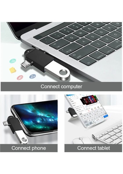 Gül Altın 2 In 1 Otg Adaptör USB 3.0 Dişi Mikro USB Tip-C Erkek Konnektör USB C Dönüştürücü Yüksek Hızlı Veri Transferi Samsung Xiaomi Için (Yurt Dışından)