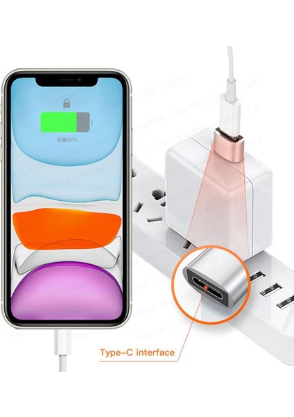 N-Micro - Tip C USB Otg Erkek - Tip C Dişi Adaptör Dönüştürücü Tip-C Kablo Adaptörü iPhone 13 Pro Max 13PRO 13 12 Mini Usb-C Veri Şarj Cihazı (Yurt Dışından)