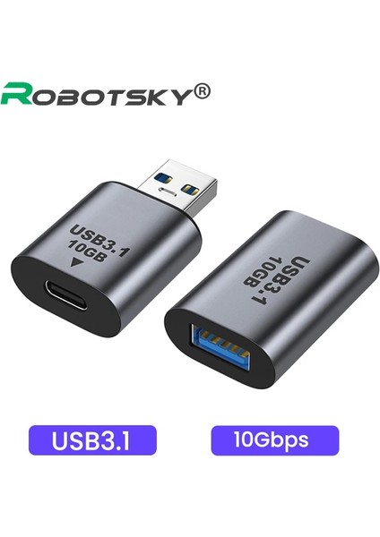 Beyaz USB Tip C Dönüştürücü USB 3.1 Otg Adaptörü 10 Gbps USB C Erkek USB Dişi Dönüştürücü Macbook Samsung Huawei Için Usbc Otg Konektörü (Yurt Dışından)