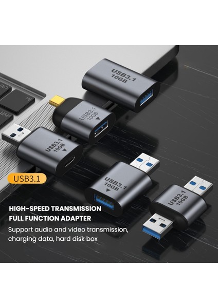 Beyaz USB Tip C Dönüştürücü USB 3.1 Otg Adaptörü 10 Gbps USB C Erkek USB Dişi Dönüştürücü Macbook Samsung Huawei Için Usbc Otg Konektörü (Yurt Dışından)