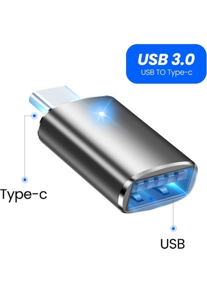 Gri (3led) Olaf USB 3.0 Tip-C Otg Adaptör USB Tip C Erkek Macbook Samsung S20 Için Mikro USB Dişi Dönüştürücü Usbc Otg Konektörü (Yurt Dışından)