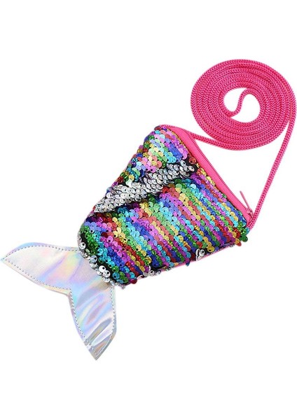 Kadın Çocuklar Denizkızı Kuyruğu Payetler Bozuk Para Cüzdanı Kızlar Crossbody Çanta Sling Kart Tutucu Kese Hediye (Yurt Dışından) fiyatları