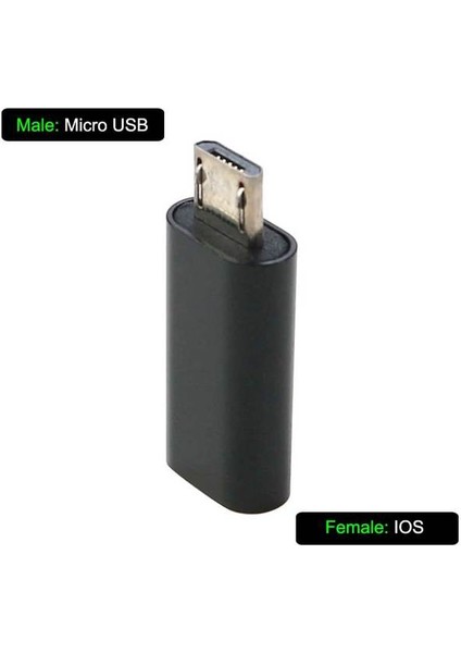 Mikro Ios Siyah Yuxi Veri Kablosu Şarj Kablosu Dönüştürücü Adaptör Iphone/android Için Mikro USB Tip-C - USB 3.0 Usb-C Adaptörü (Yurt Dışından)