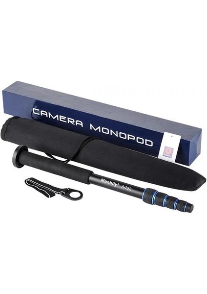 Sliver Manbily A-222 Profesyonel 65 Inç Kamera Alüminyum Monopod Katlanır Üç Ayak Destek Standı Tripod Denge Standı Tabanı (Yurt Dışından)